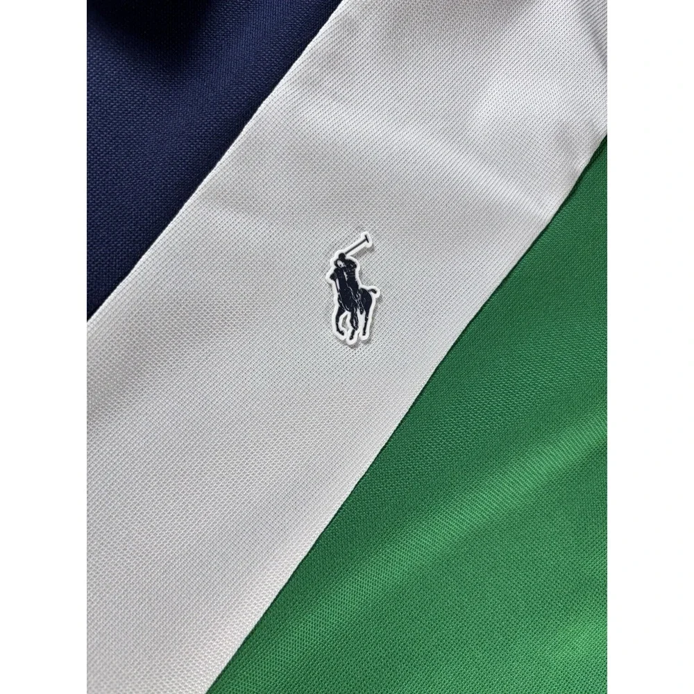 Polo Ralph Lauren Chariots Performance Men's Polo Color Block Sash Shirt Golf XL